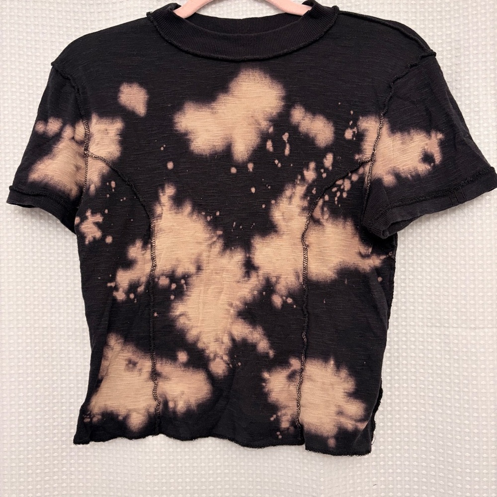 BDG structured black tie dye crop top L
